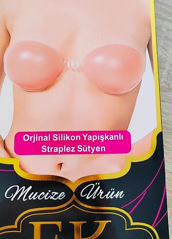 F.K straplez yapışkanlı sütyen 