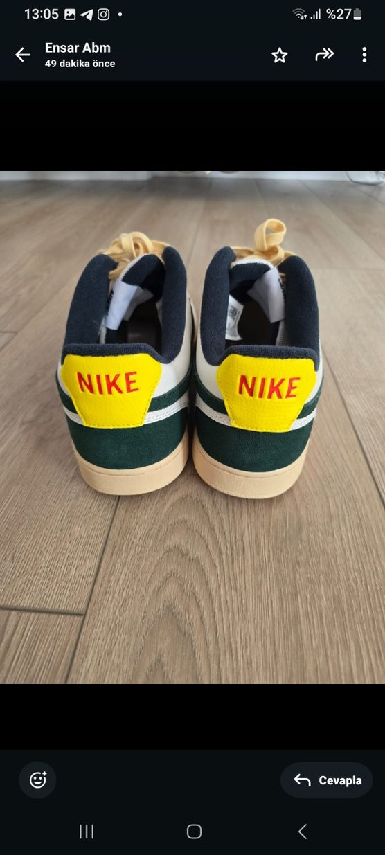 nike Beyaz Erkek Bağcıklar 49.5 numara - Görsel 3