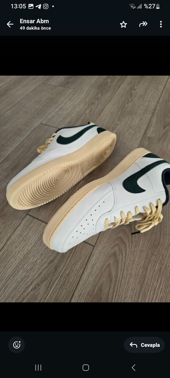 nike Beyaz Erkek Bağcıklar 49.5 numara - Görsel 4