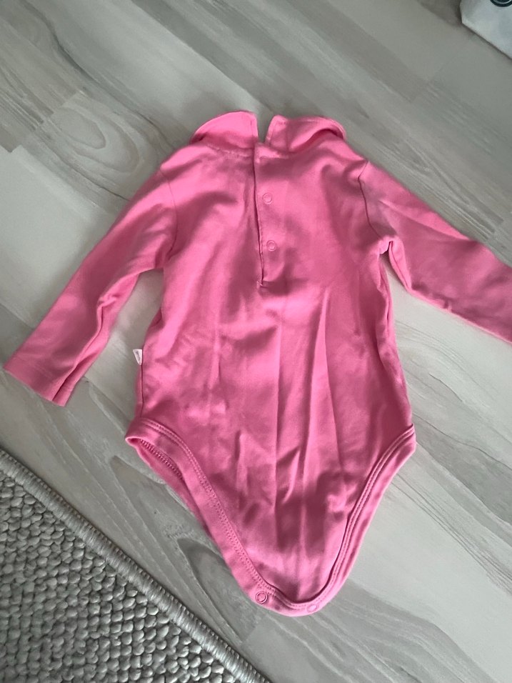 Pembe Uzun Kollu Yakalı Bebek Body - Görsel 2