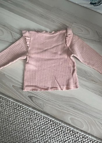 Pembe Örgü Uzun Kollu Bebek Kız Takımı - Görsel 3