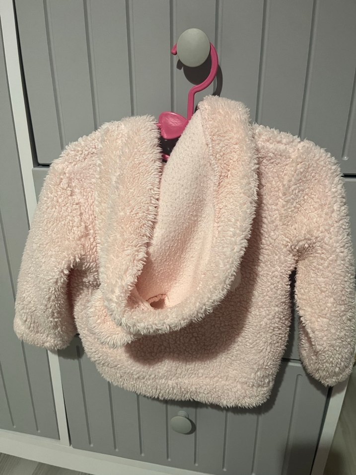 Kız Çocuk Peluş Kapüşonlu Mont - Görsel 3