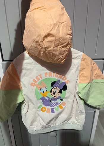 Kız Çocuk Kapüşonlu Renkli Fermuarlı Yağmurluk - Görsel 3