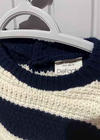 Kız Çocuk Çizgili Triko Kazak - Görsel 2