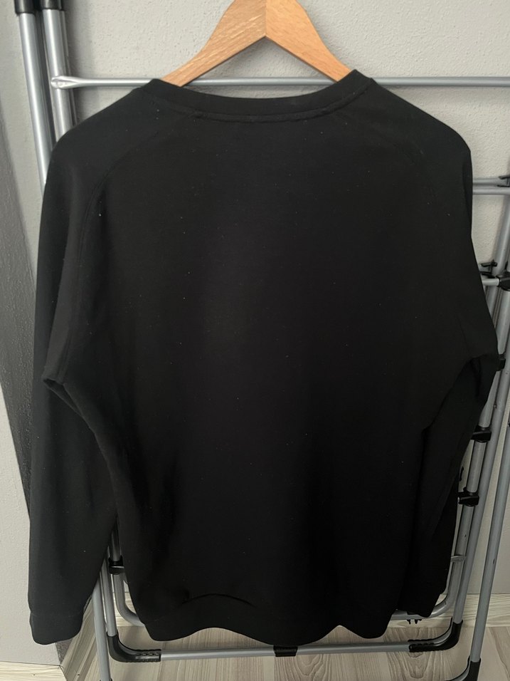 Siyah Uzun Kollu Oversize Sweatshirt - Görsel 3