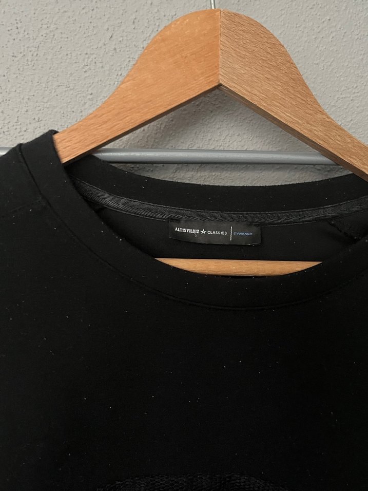 Siyah Uzun Kollu Oversize Sweatshirt - Görsel 2