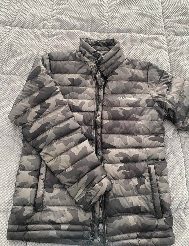Columbia Gri Kamuflaj Fermuarlı Erkek Mont - Görsel 5