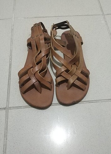 37 Beden Taba rengi,37 numara sandalet
