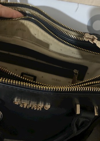 Guess Siyah Deri Tokalı Kadın Çanta - Görsel 5