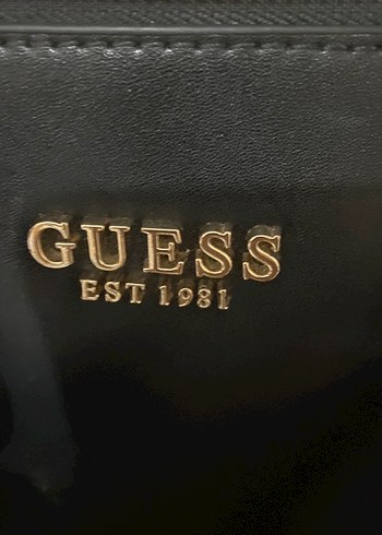 Guess Siyah Deri Tokalı Kadın Çanta - Görsel 6