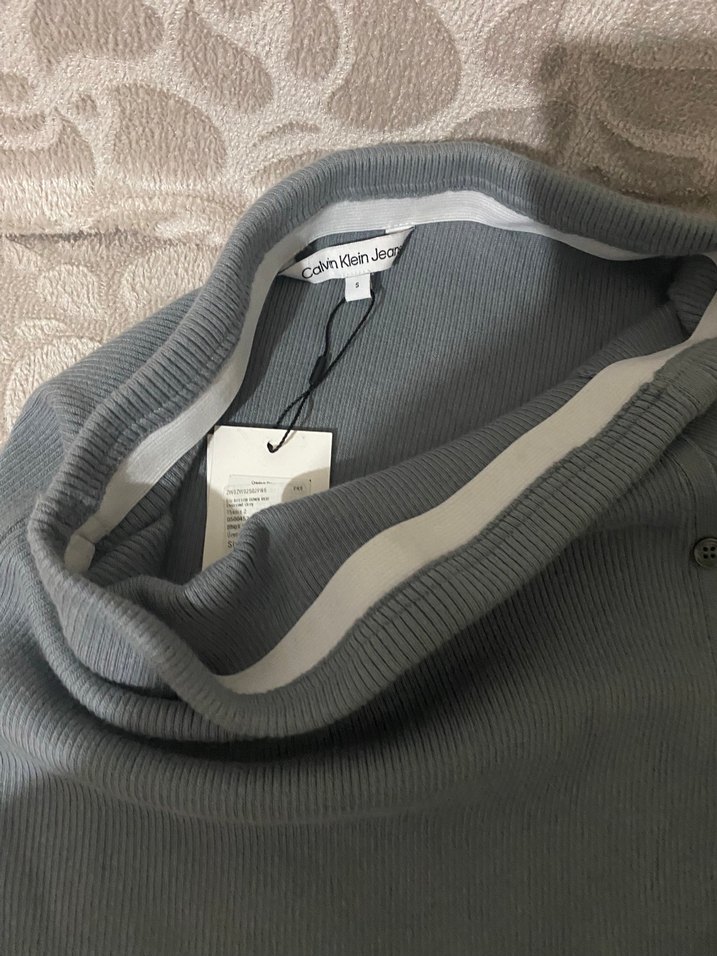 Düğmeli Gri Uzun Kadın Etek - Görsel 2