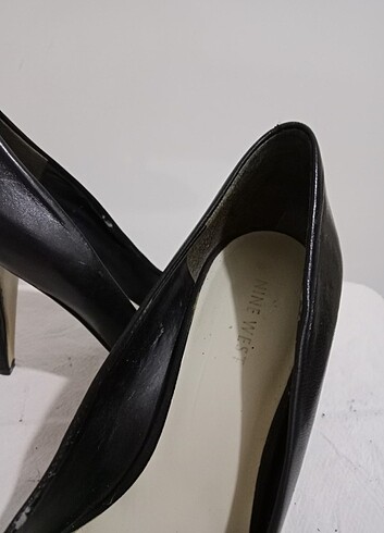 38 Beden Topuklu ayakkabı siyah deri ninewest 