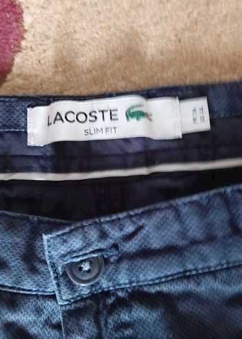 Lacoste Erkek Slim Fit Desenli Kot Pantolon