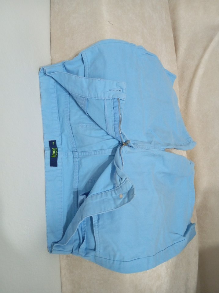 Açık Mavi Mini Denim Şort - Görsel 2