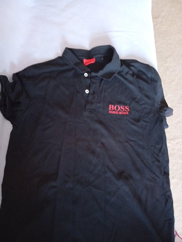 Hugo Boss Siyah Düğmeli Erkek Polo Tişört - Görsel 2