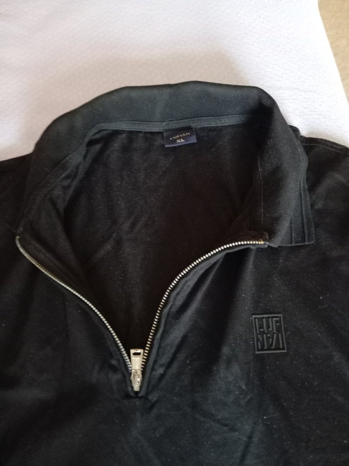 Fermuarlı Siyah Erkek Polo Tişört - Görsel 2