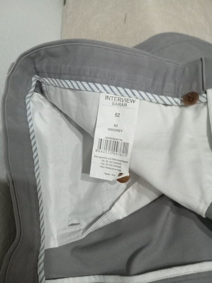 Gri Regular Fit Erkek Ofis Pantolonu. Kiğıli - Görsel 5