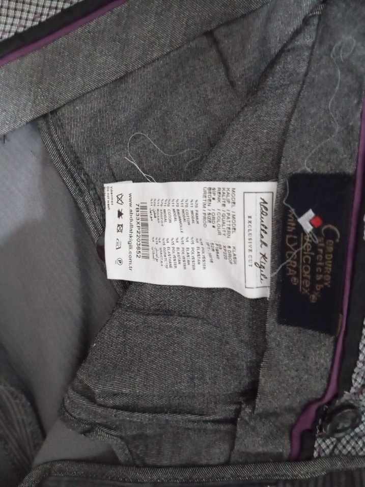 Gri Süet Erkek Kışlık Pantolon - Görsel 5