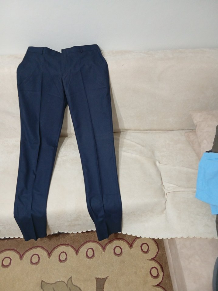 Düğmeli Lacivert Erkek Pantolon - Görsel 3