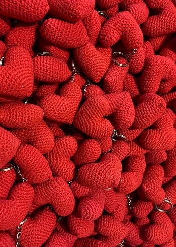 Kırmızı Renkli Kalp Anahtarlık - Görsel 3