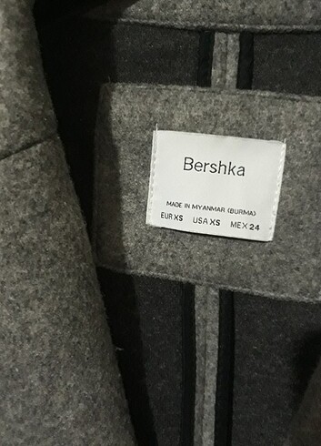 xs Beden gri Renk Bershka Kaban