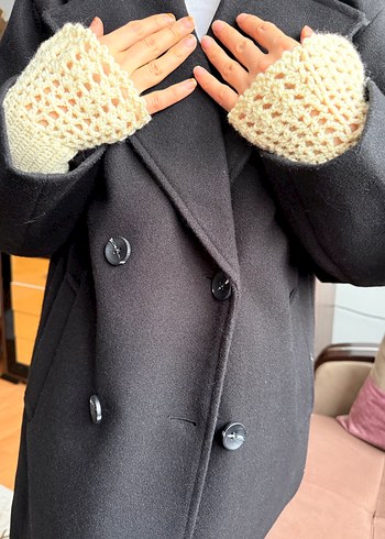 Gri Örgü Kadın Eldiveni - Görsel 2