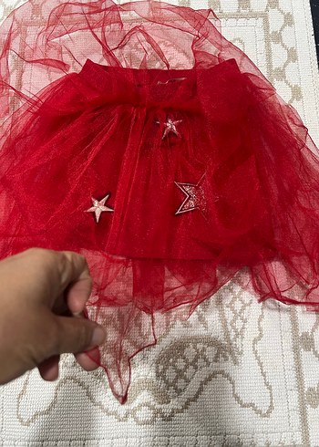 Kız Çocuk Kırmızı tüllü Etek - Görsel 3