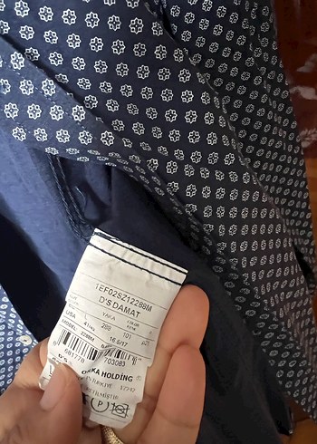 Damat marka 
Mavi Desenli Uzun Kollu Erkek Gömlek - Görsel 4