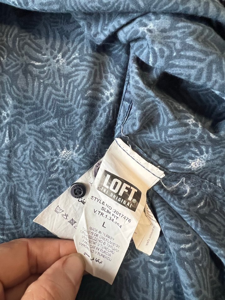 Uzun Kollu Gri Denim Erkek Gömlek - Görsel 5