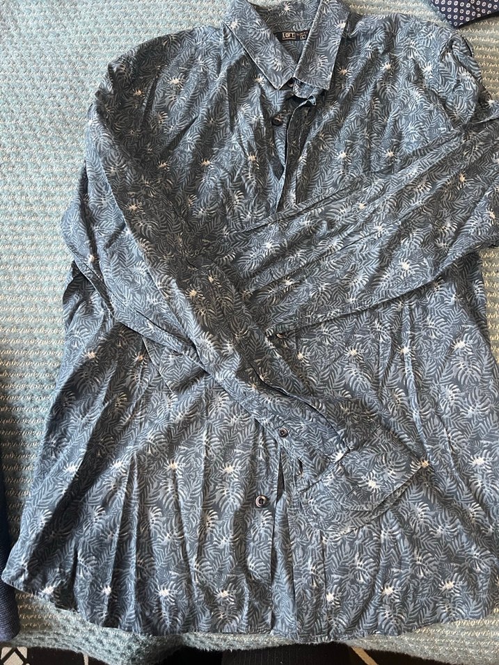 Uzun Kollu Gri Denim Erkek Gömlek - Görsel 2