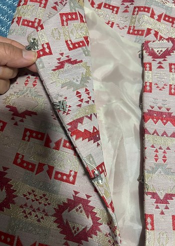 Uzun Desenli Bohem Kadın Yelek - Görsel 6