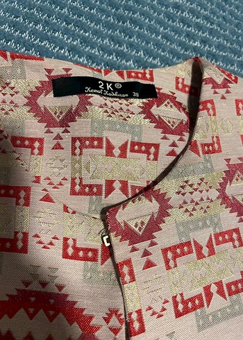 Uzun Desenli Bohem Kadın Yelek - Görsel 7