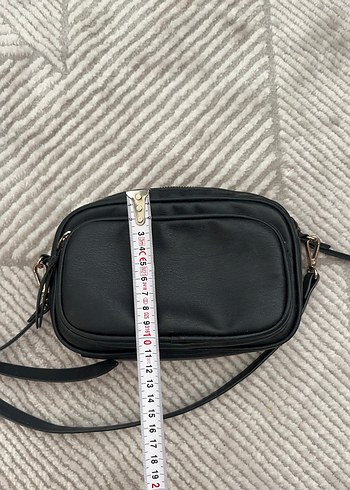 Siyah Deri Kadın Çapraz çanta - Görsel 5