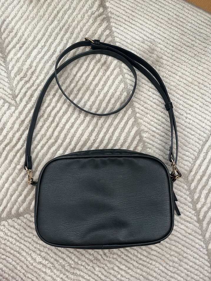 Siyah Deri Kadın Çapraz çanta - Görsel 2
