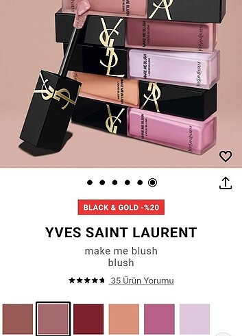 Beden Renk Yves Saint Laurent make me blush likit allık