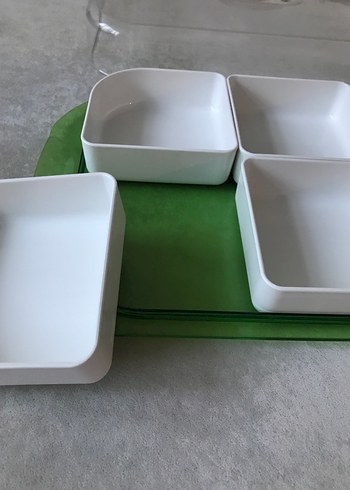  Beden yeşil Renk Melamin kahvaltılık