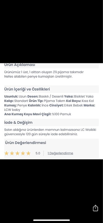 4 Yaş Beden mavi Renk LCW PİJAMA TAKIM