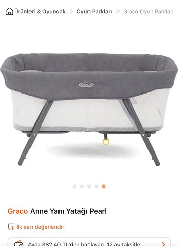 Prego Gri Oyun Parkı Yatak GRACO ANNE YANI YATAK