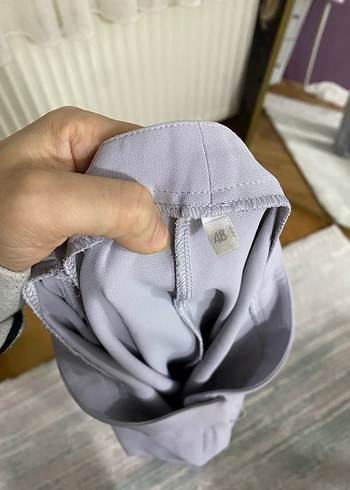 Gri taşlı kumaş takım - Görsel 4