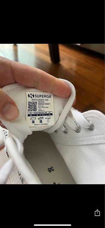 38 Beden Superga sıfır etiketli