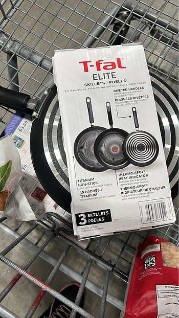 Beden siyah Renk Tefal tava seti 3 lü