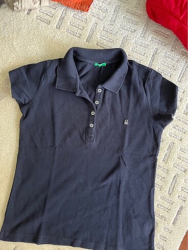 Benetton Lacivert Benetton polo yaka