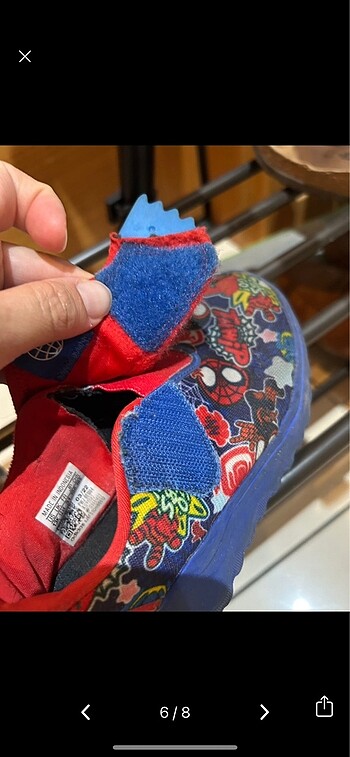 31 Beden mavi Renk Adidas marvel örümcek adam spor ayakkabısı