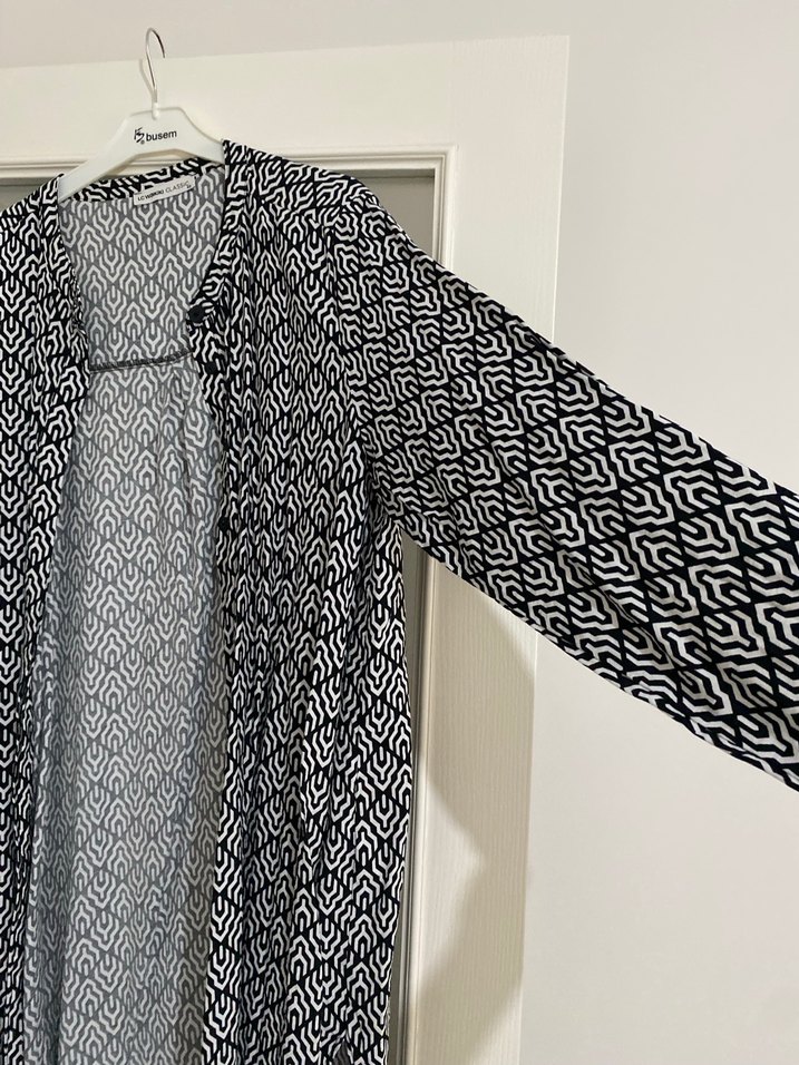 Gri Uzun Salaş Kadın Sabahlık - Görsel 2