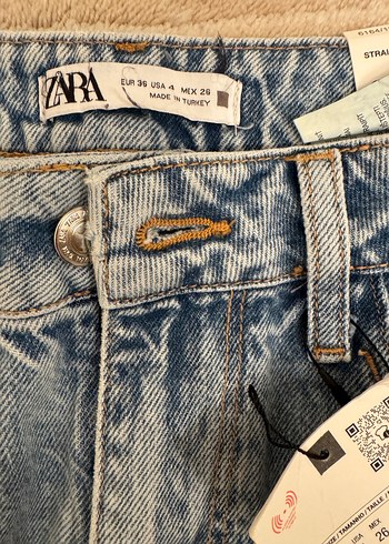 36 Beden mavi Renk Zara jean