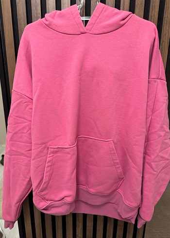 Pembe Kapüşonlu Kadın Sweatshirt
