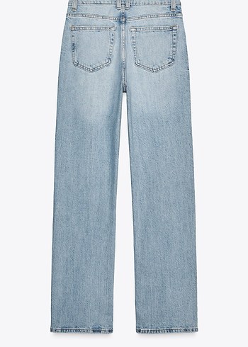 36 Beden mavi Renk Zara Straıght yüksek bel jean
