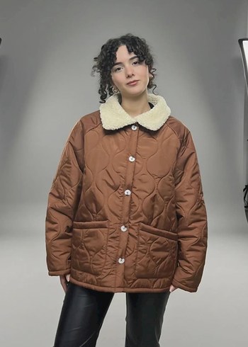 Düğmeli Siyah Kadın Kışlık Midi Mont - Görsel 2