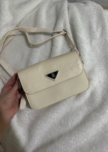 Beyaz Deri Yılan Desenli Kadın Çanta - Görsel 3