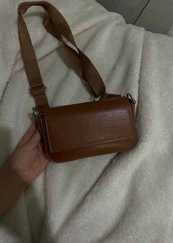 Bej Deri Kadın Omuz Çantası - Görsel 6